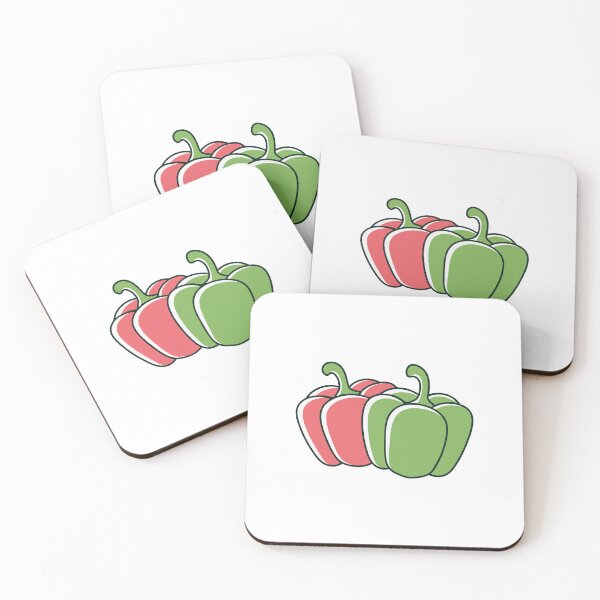 Item preview, Illustration of red and green bell pepper  designed and sold by rasagamastore.
