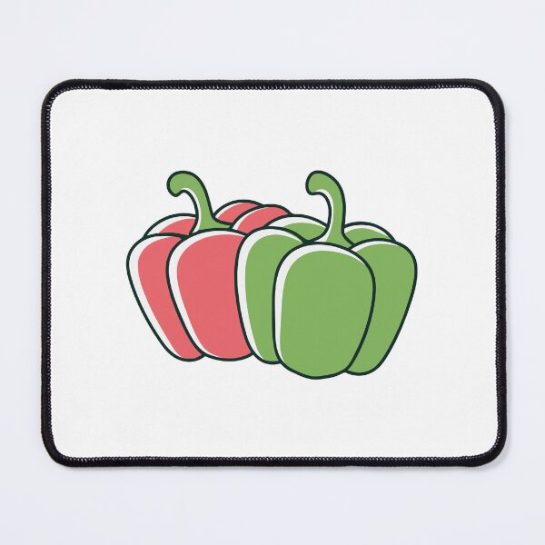 Item preview, Illustration of red and green bell pepper designed and sold by rasagamastore.