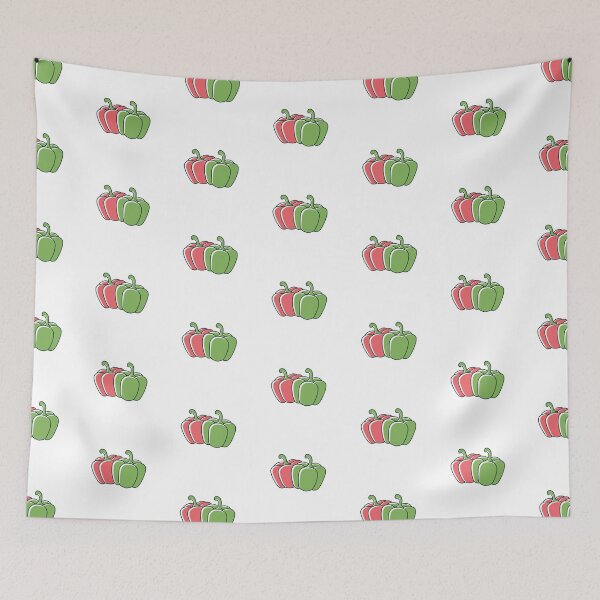 Item preview, Illustration of red and green bell pepper  designed and sold by rasagamastore.