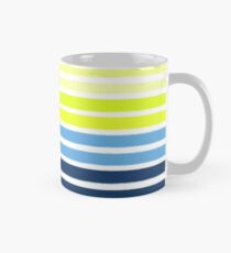 Streifen - Marine und Gelb - Bright Summer Stripe Design für Handy-Fall Tasse (Standard)