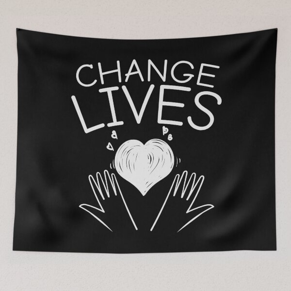 Item preview, Change Lives Inspirational Volunteer designed and sold by PrintCrafting.