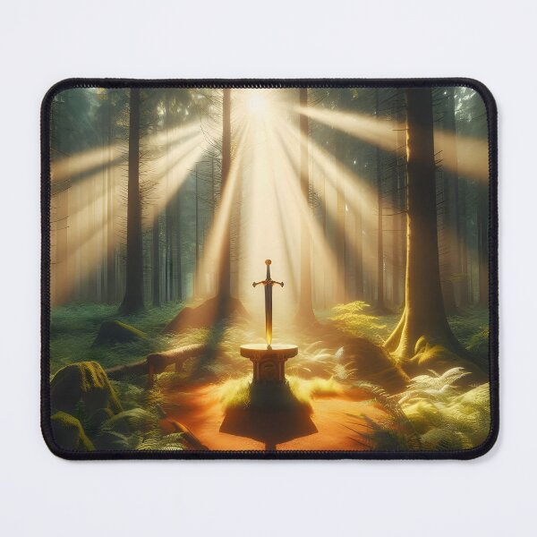 Item preview, Forest Clearing Legendary Sword Design: Enchanted Adventure Art designed and sold by PandaTShirtShop.