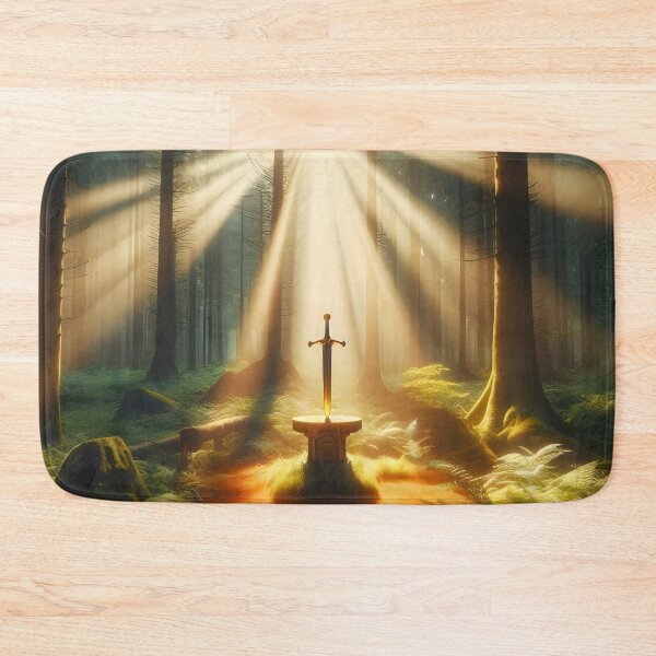 Item preview, Forest Clearing Legendary Sword Design: Enchanted Adventure Art designed and sold by PandaTShirtShop.