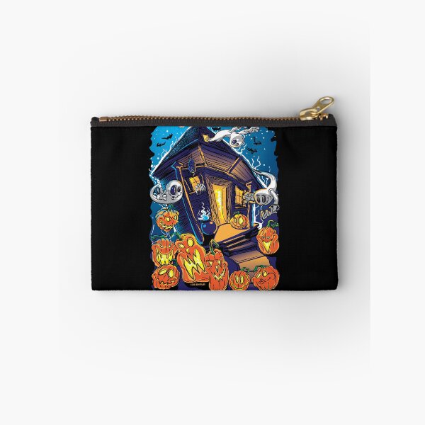 Item preview, Spooky Season Haunted House with Jack-O-Lanterns, Ghosts and Bats designed and sold by eShirtLabs.