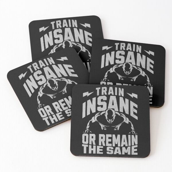 Item preview, Train Insane or Remain the Same Motivational Fitness designed and sold by PrintCrafting.