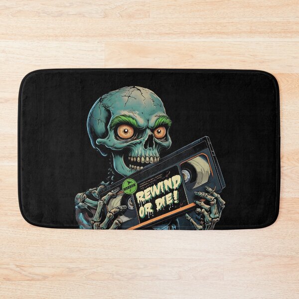 Item preview, Rewind or Die - Skeleton with VHS tape designed and sold by Awake  Productions.