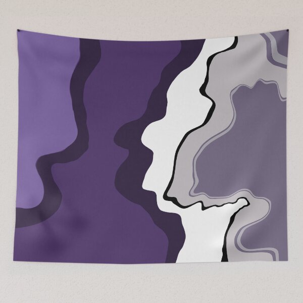 Item preview, Retro Swirls Liquid Swirl Abstract Pattern 70s Style Lilac 1 of 4 designed and sold by Beachy.
