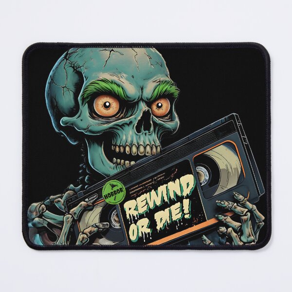 Item preview, Rewind or Die - Skeleton with VHS tape designed and sold by Awake  Productions.