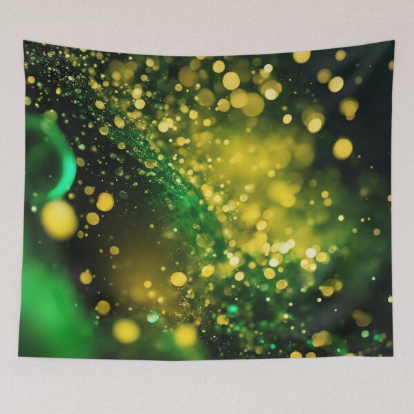 Item preview, Abstract gold and green liqiud beads designed and sold by ADP76.