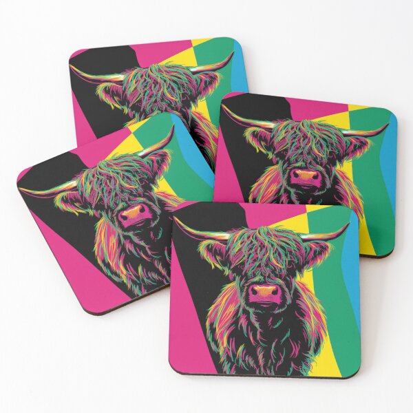 Item preview, Highland Cow Pop Art designed and sold by whitecat23.