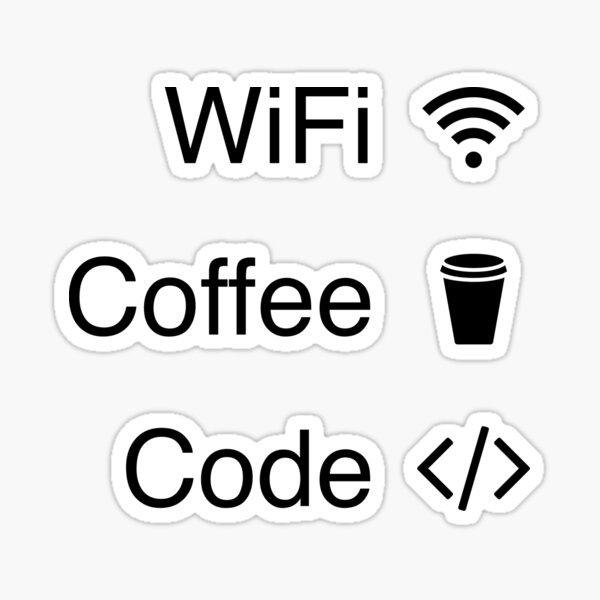Artikel-Vorschau von WiFi Coffee Code-Kodierung, designt und verkauft von mateuszwrz.