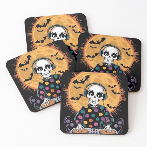 Item preview, Cheerful skeleton playing music,  dj skeleton, electric music skeleton, designed and sold by KolorellaS.