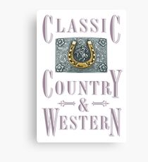 Classic Country & Western (Golden Horseshoe) Canvas Print