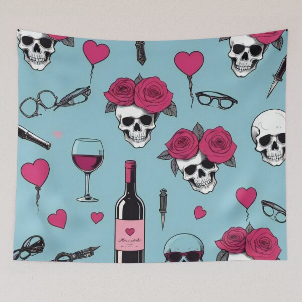 Item preview, Skulls and Roses: Anti-Valentine's Day Vibes designed and sold by ImmersiveArt Era.