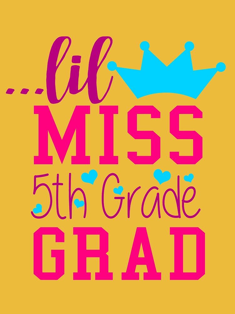 Little Miss 5th Grade Grad Elementary School Graduation T-Shirt Leggings  for Sale by CreativeStrike