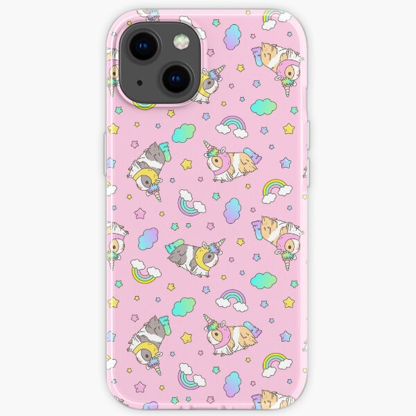 Piggycorn Pattern in pink iPhone Soft Case