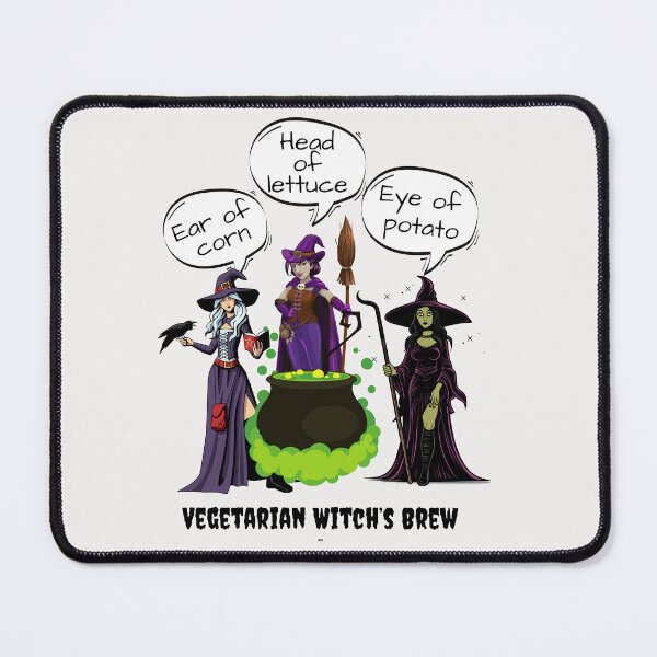 Item preview, Vegetarian witches brew witches making a potion with vegetables, recipie book, mug designed and sold by BreezeTeeze.