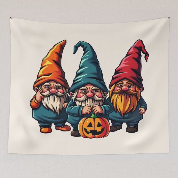 Item preview, Festive Halloween Gnomes designed and sold by Delemore Art.