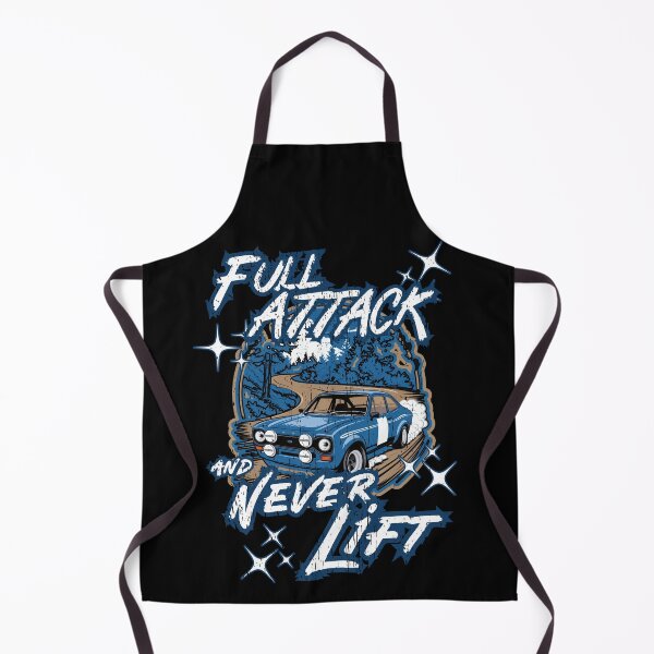 Item preview, FULL ATTACK AND NEVER LIFT rally racing enthusiast and classic car lover historic rallies design designed and sold by Jt41.