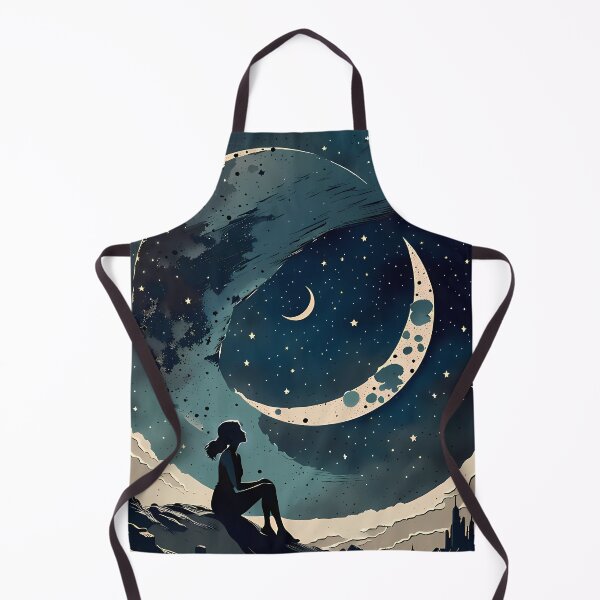 Item preview, Girl and Moon, Ai Generated Art designed and sold by ACC .