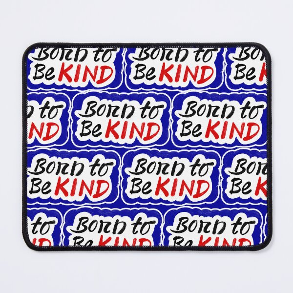 Item preview, Born To Be Kind Hand Written Row Unfinished Text Expression in Three Basic Fountain Pen Ink Colors with White Casing designed and sold by Wiggly Lines.