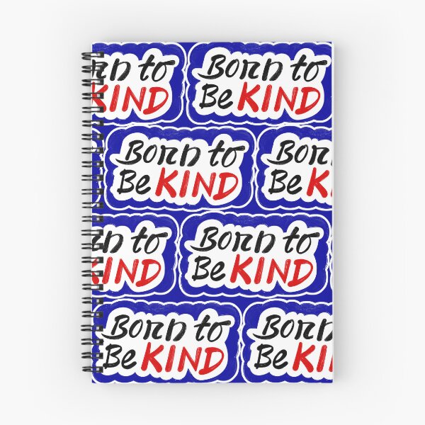 Item preview, Born To Be Kind Hand Written Row Unfinished Text Expression in Three Basic Fountain Pen Ink Colors with White Casing designed and sold by Wiggly Lines.