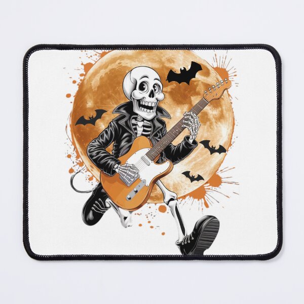 Item preview, Cheerful skeleton playing electric guitar, terrible season designed and sold by KolorellaS.