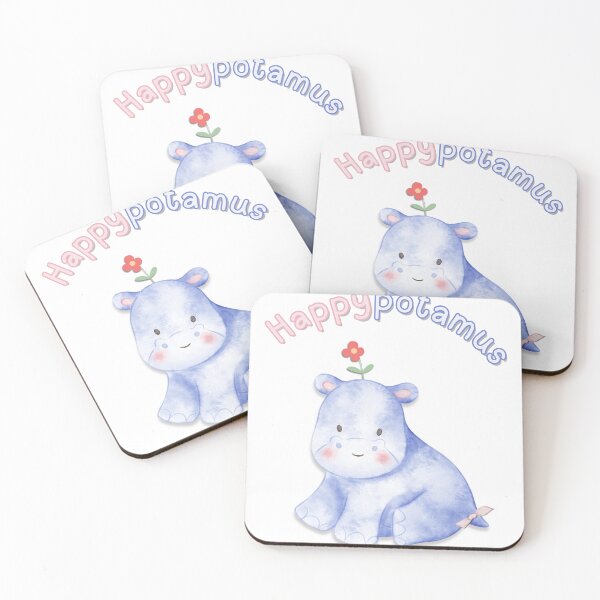 Item preview, Happypotamus – Cute and Joyful Hippo Design designed and sold by manojoly.