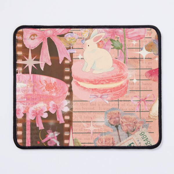 Item preview, Pink Vintage Collage with Cute Bunny designed and sold by bowsbotanicals.