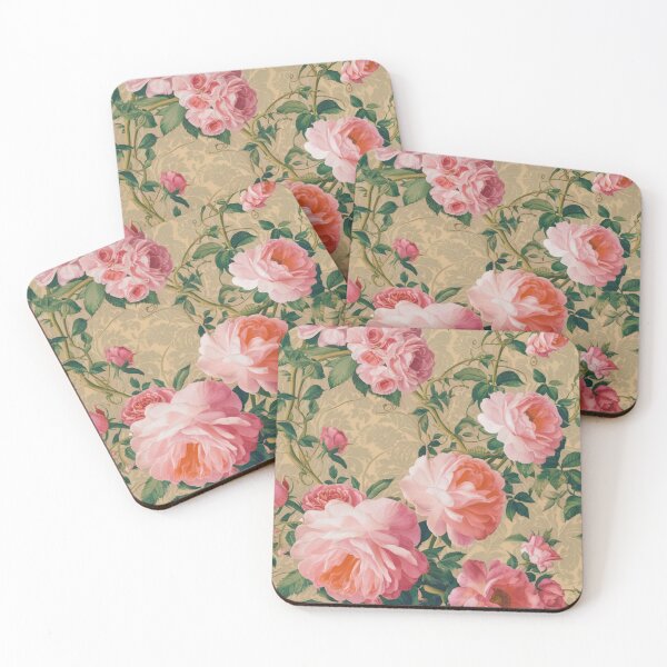 Item preview, Vintage Style Pink Roses Print designed and sold by whitecat23.