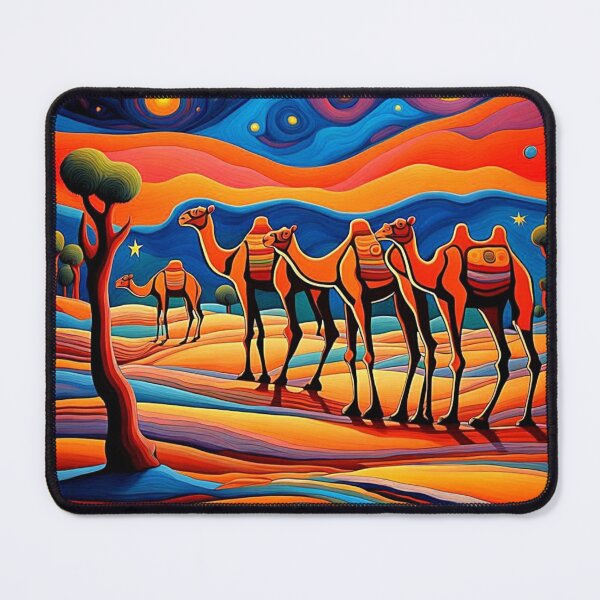 Item preview, Desert Camel Train at night 1 designed and sold by George Hutton Hunter.