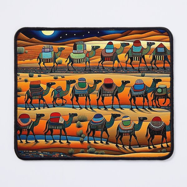 Item preview, Desert Camel Train at night 5 designed and sold by George Hutton Hunter.
