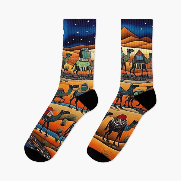 Item preview, Desert Camel Train at night 5 designed and sold by George Hutton Hunter.