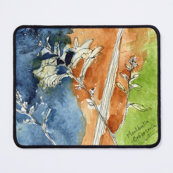 Item preview, Montbretia Crocosmia Sketch in Watercolours and Pen designed and sold by LymphomaLass.