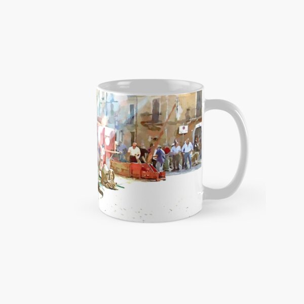 Item preview, People look at the threshing machine in the square designed and sold by Giuseppe Cocco.