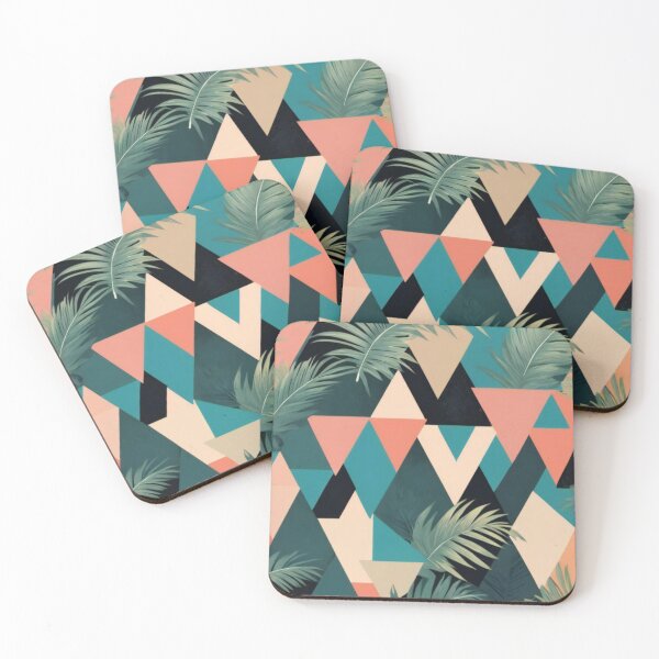 Item preview, Palm Leaf Geometry: Tropical Triangles designed and sold by ImmersiveArt Era.