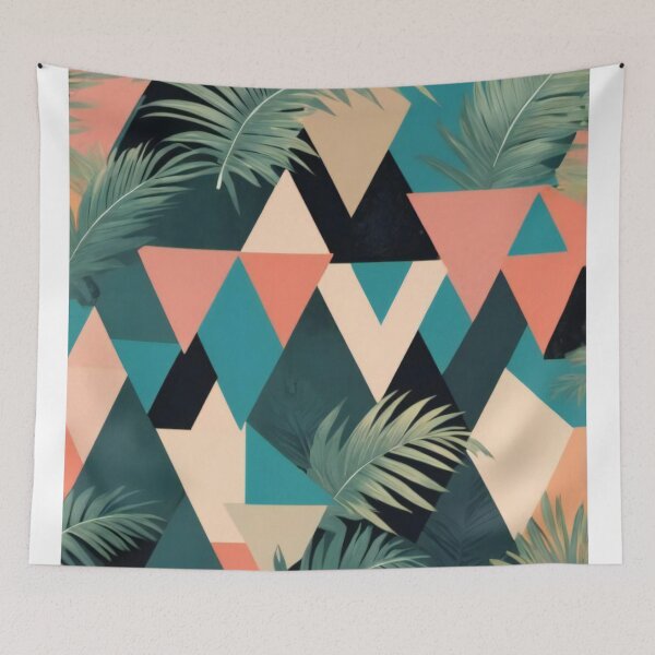 Item preview, Palm Leaf Geometry: Tropical Triangles designed and sold by ImmersiveArt Era.