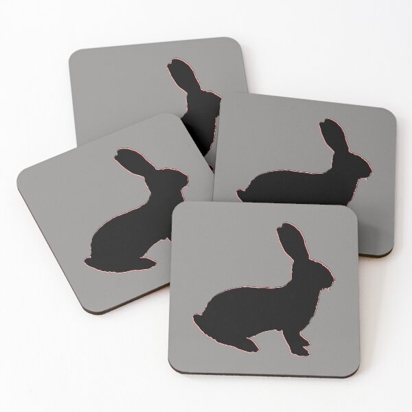 Item preview, Neon black Minimalist Rabbit Outline designed and sold by 4rpixs.