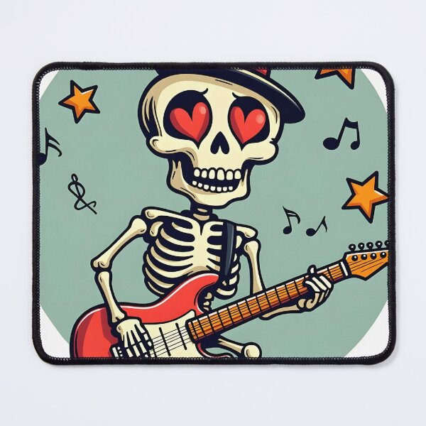 Item preview, Spooky Cutie Skeleton Rockstar T-Shirt designed and sold by SpiredThread.