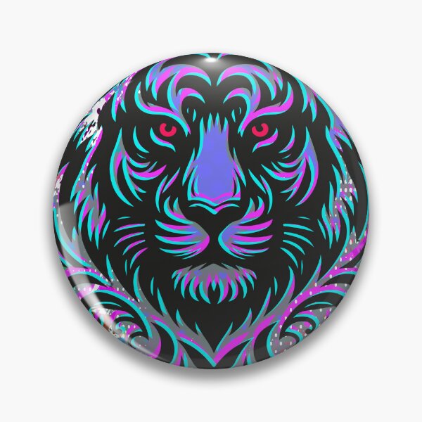 Artikelvorschau, 3D Raster-Spray-Glitch Tribal Lion Head entworfen und verkauft von navarraspain.