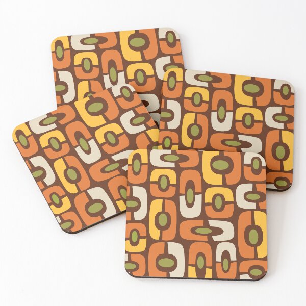Item preview, Mid Century Modern Atomic Abstract Autumn Colors designed and sold by tonymagnerart.