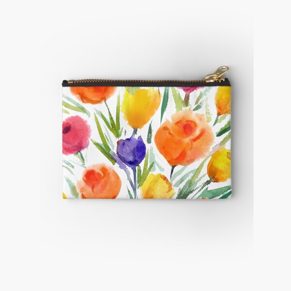 Item preview, colorful poppies branches - watercolor painting designed and sold by SamirArt.