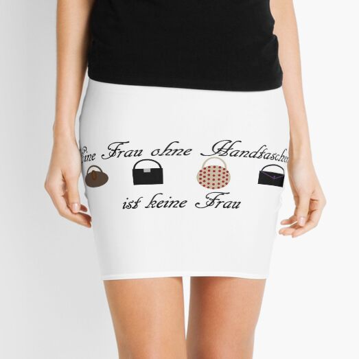 Frau ohne Handtaschen Minirock