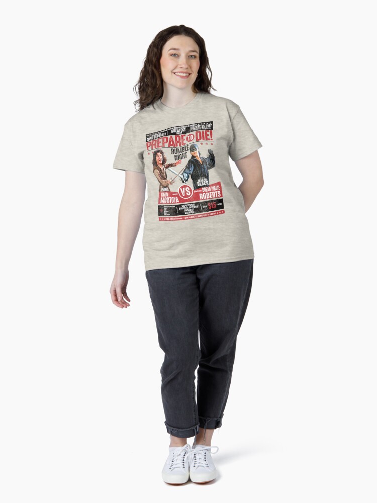 Thumbnail 4 of 7, Classic T-Shirt, Inigo Montoya Fencing Poster Worn designed and sold by alhern67.