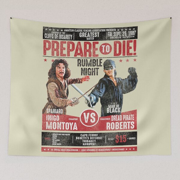 Item preview, Inigo Montoya Fencing Poster Worn designed and sold by Alema Art.