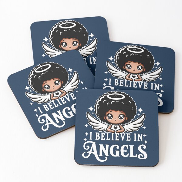 Item preview, Cute black girl I believe in angels designed and sold by CharmSpell.