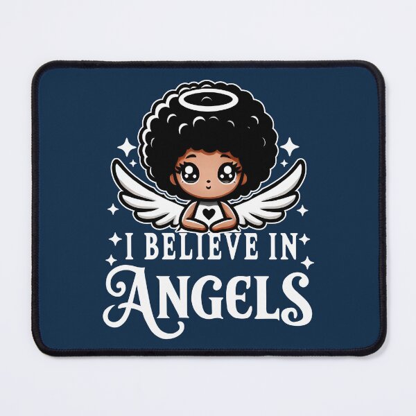Item preview, Cute black girl I believe in angels designed and sold by CharmSpell.