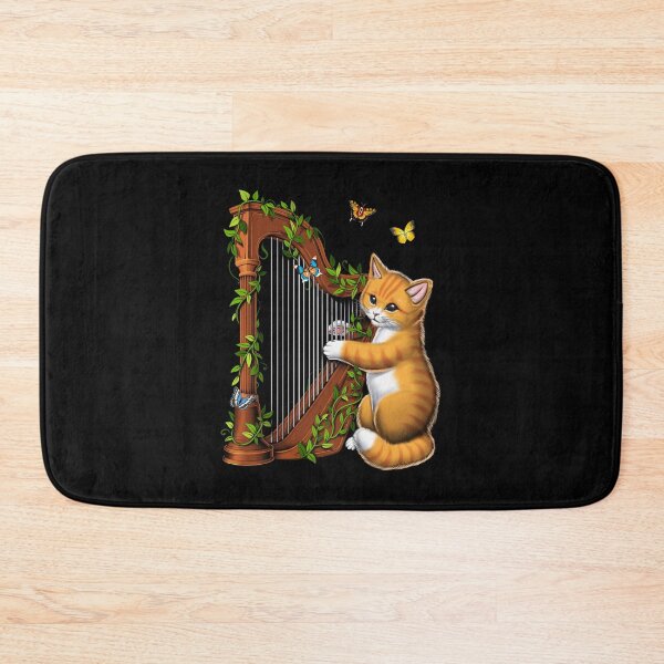 Item preview, Cat Playing Harp designed and sold by underheaven.