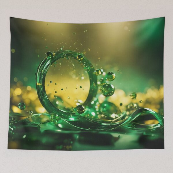 Item preview, Abstract gold and green liquid designed and sold by ADP76.