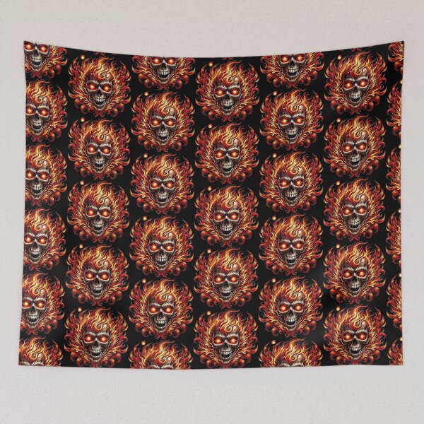 Item preview, Flaming Skull with Red Eyes 2 designed and sold by LaNadaYFundante.